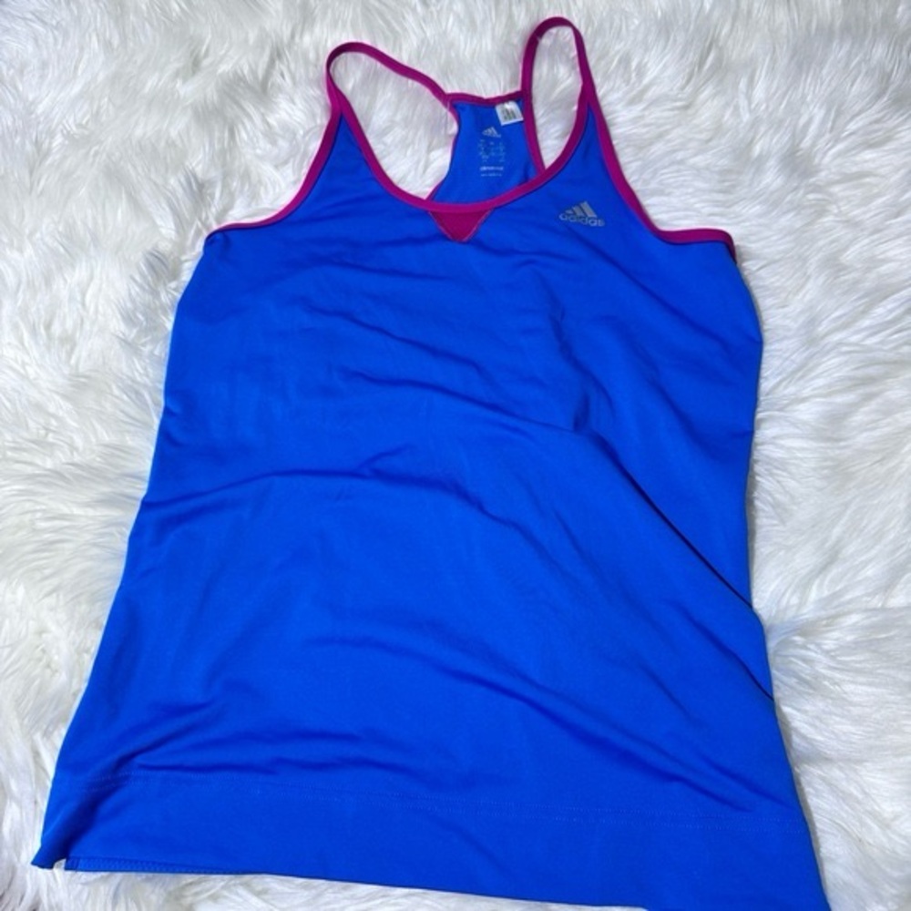 Adidas bluepink tank size L